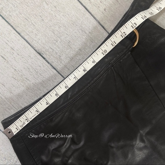 J.Crew Collection black genuine supple leather wrap midi skirt *shop@iamwarrior - Picture 7 of 11